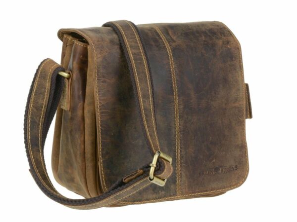 Válltáska bőr 24x21cm "Vintage" antik barna - Image 15