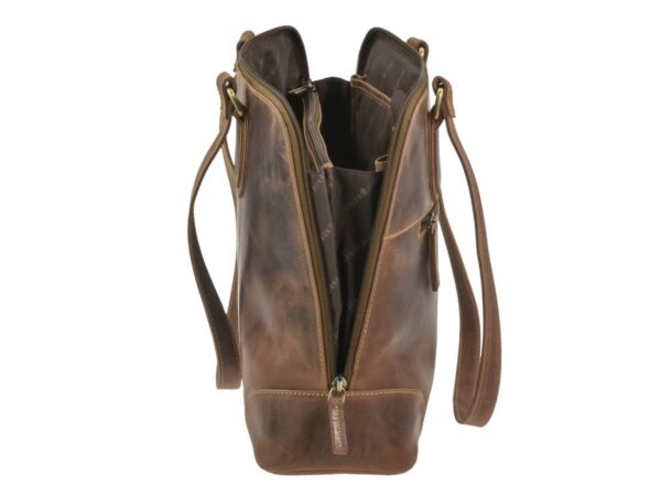 Shopper bőr 37x27cm "Vintage" antik barna - Image 2