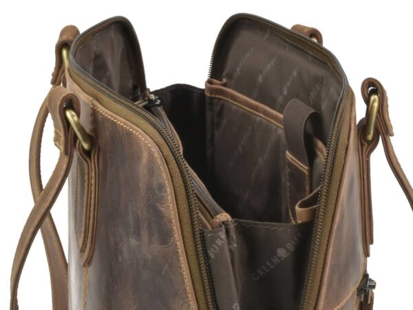 Shopper bőr 37x27cm "Vintage" antik barna - Image 3