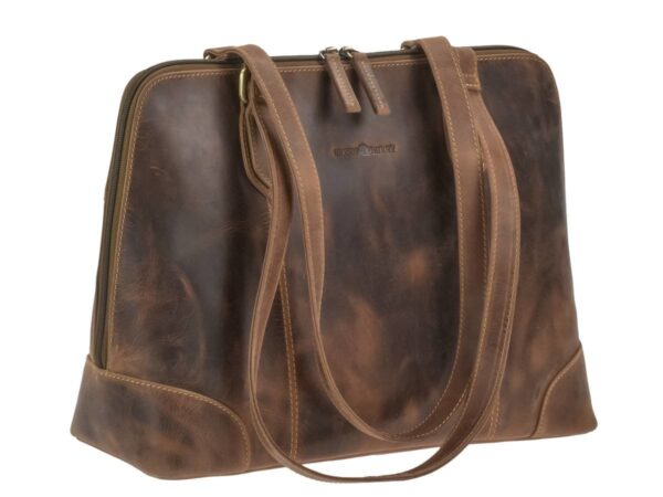 Shopper bőr 37x27cm "Vintage" antik barna - Image 9