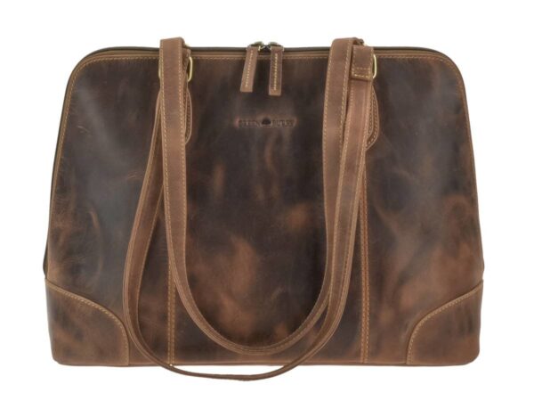 Shopper bőr 37x27cm "Vintage" antik barna - Image 10