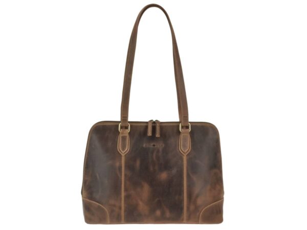 Shopper bőr 37x27cm "Vintage" antik barna - Image 11