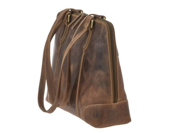 Shopper bőr 37x27cm "Vintage" antik barna - Image 12