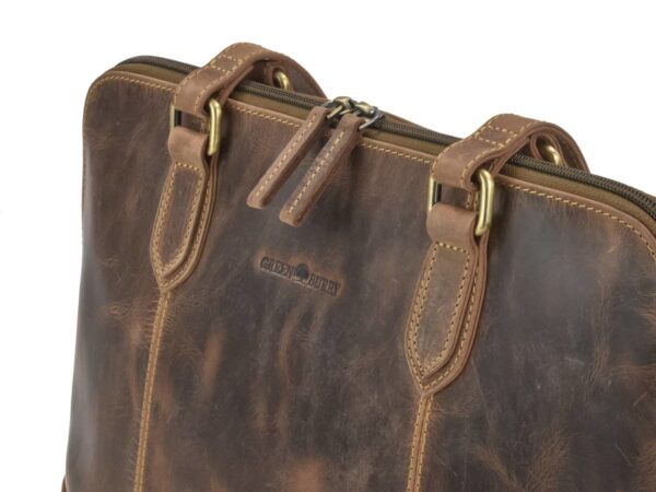 Shopper bőr 37x27cm "Vintage" antik barna - Image 13