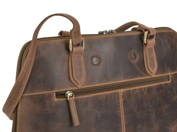 Shopper bőr 37x27cm "Vintage" antik barna - Image 15