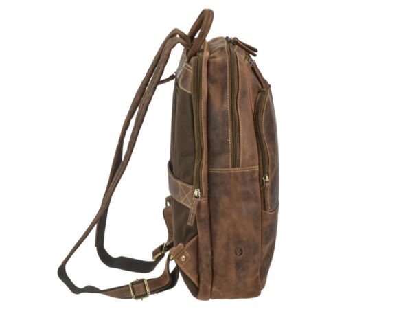 Hátizsák bőr 33x43cm "Vintage" antik barna - Image 10