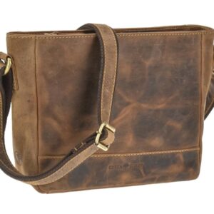 Válltáska bőr 29x21cm "Vintage" antik barna