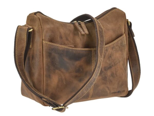 Válltáska bőr 30x24cm "Vintage" hobo táska antik barna