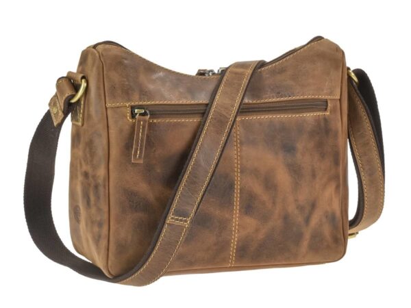 Válltáska bőr 30x24cm "Vintage" hobo táska antik barna - Image 8