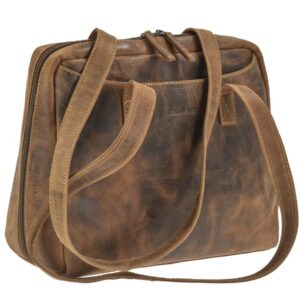 Shopper bőr 35x27cm "Vintage" antik barna