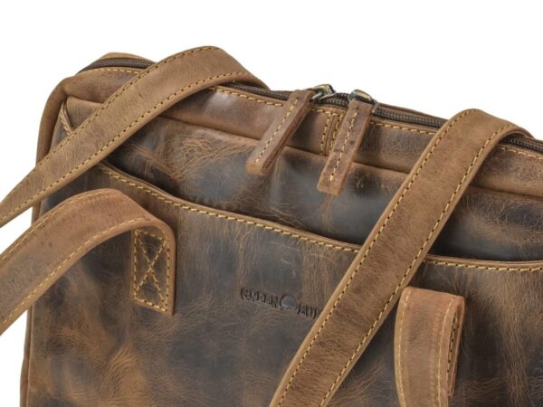 Shopper bőr 35x27cm "Vintage" antik barna - Image 10