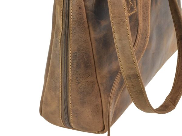 Shopper bőr 35x27cm "Vintage" antik barna - Image 11