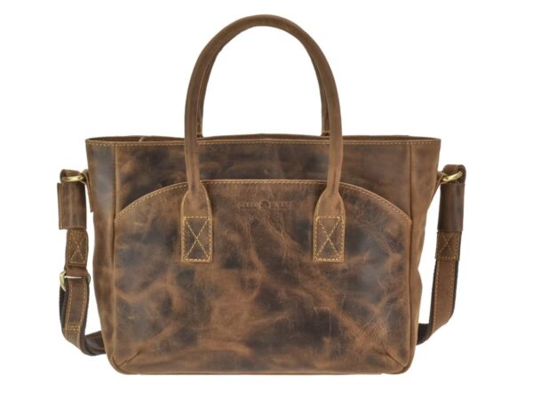 Shopper bőr 36x23cm "Vintage" antik barna - Image 7