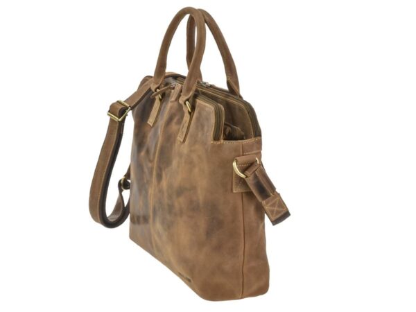 Shopper bőr 40x30cm "Vintage" antik barna - Image 11