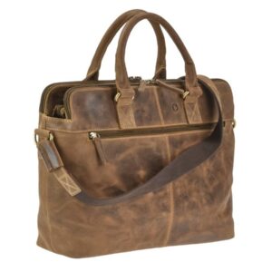 Shopper bőr 40x30cm "Vintage" antik barna
