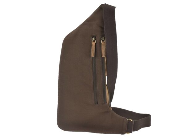 Crossbody táska bőr 24x43cm "Vintage" antik barna - Image 11