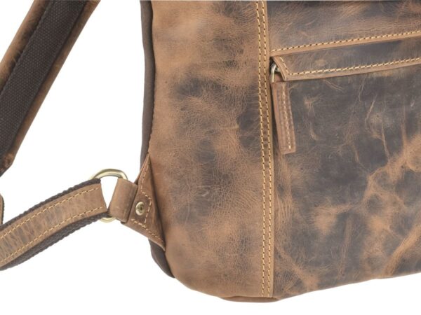 Hátizsák bőr 31x34cm "Vintage" antik barna - Image 8