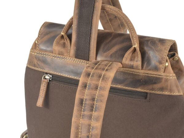 Hátizsák bőr 31x34cm "Vintage" antik barna - Image 10