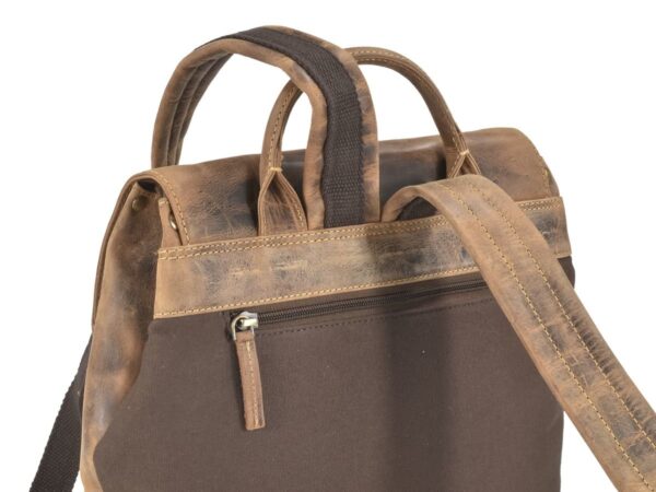 Hátizsák bőr 33x38cm "Vintage" antik barna - Image 10