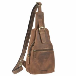 Crossbody táska bőr 20x40cm "Vintage" antik barna