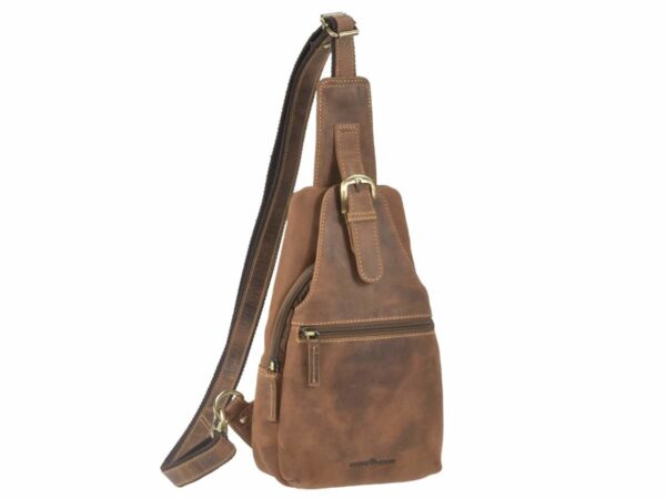 Crossbody táska bőr 20x40cm "Vintage" antik barna