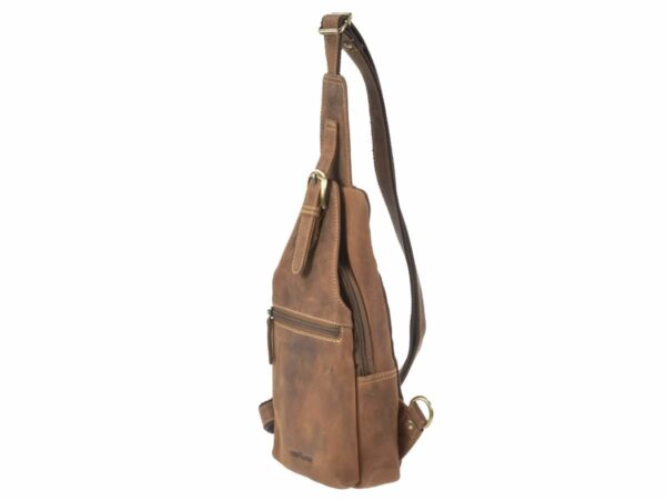 Crossbody táska bőr 20x40cm "Vintage" antik barna - Image 8