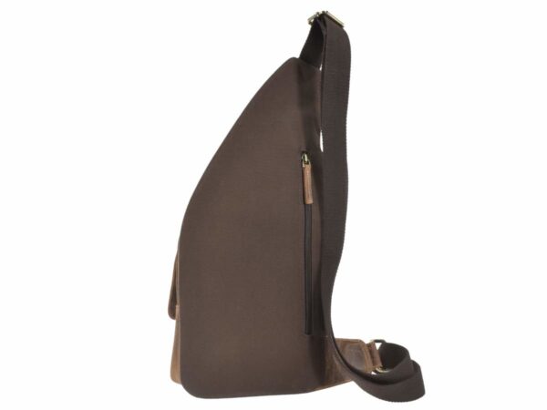 Crossbody táska bőr 21x40cm "Vintage" antik barna - Image 13
