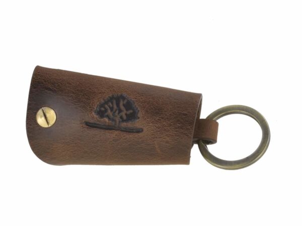Kulcstartó bőr 10x4cm 6 kulcshoz "Vintage" antik barna - Image 2