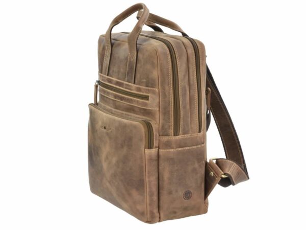 Hátizsák bőr 30x36cm "Vintage" antik barna - Image 11