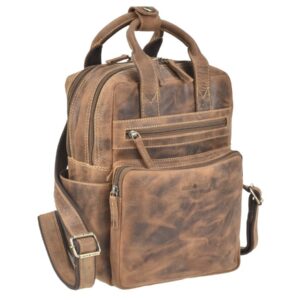 Hátizsák bőr 27x31cm "Vintage" antik barna