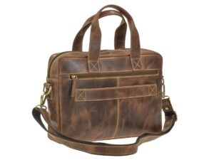 Bőr aktatáska 38x26cm "Vintage" antik barna