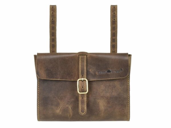 Kerékpártáska bőr 20x16cm "Vintage" antik barna - Image 10