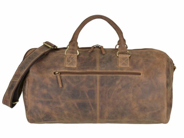 Utazótáska bőr 52x27cm "Vintage" antik barna - Image 8