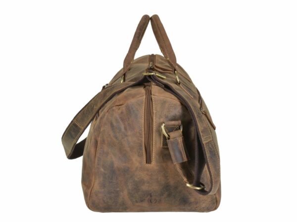 Utazótáska bőr 52x27cm "Vintage" antik barna - Image 9