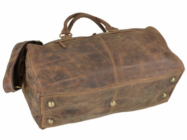 Utazótáska bőr 52x27cm "Vintage" antik barna - Image 11