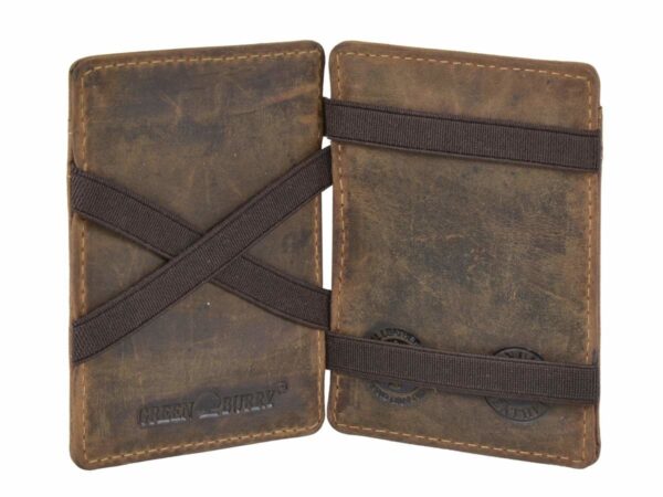 Bőr pénztárca 7x10cm Magic Wallet "Vintage" antik barna - Image 11