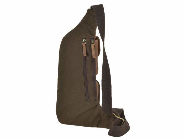 Crossbody táska bőr 26x43cm "Vintage" antik barna - Image 13