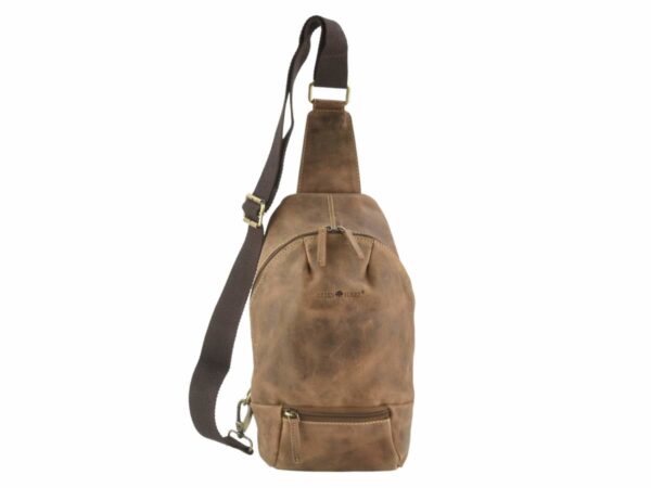 Crossbody táska bőr 20x32cm "Vintage" antik barna