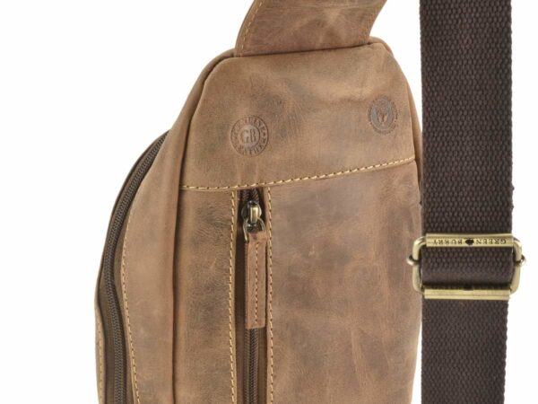 Crossbody táska bőr 20x32cm "Vintage" antik barna - Image 11