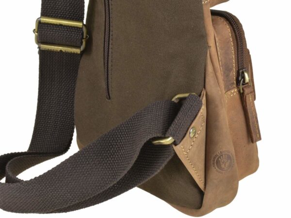 Crossbody táska bőr 20x45cm "Vintage" antik barna - Image 13