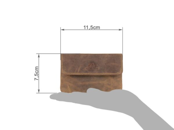 Kulcstartó bőr 11x7cm, 4 kulcskarikával "Vintage" antik barna - Image 2