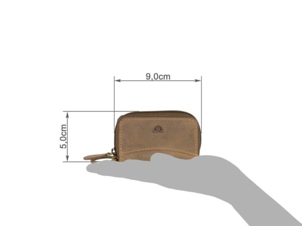 Kulcstartó bőr 9x5cm 3 kulcskarikával "Vintage" antik barna - Image 2