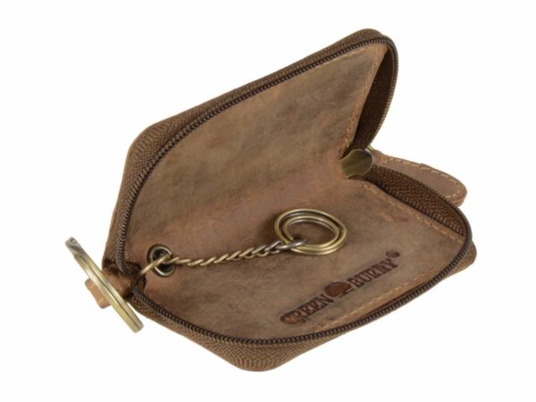 Kulcstartó bőr 9x5cm 3 kulcskarikával "Vintage" antik barna - Image 9