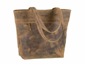 Shopper bőr 39x31cm "Vintage" antik barna