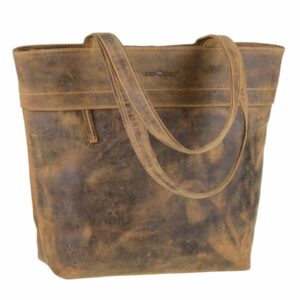 Shopper bőr 39x31cm "Vintage" antik barna