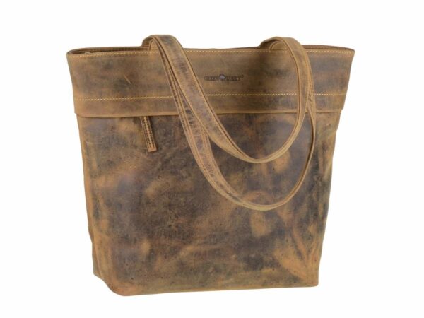Shopper bőr 39x31cm "Vintage" antik barna