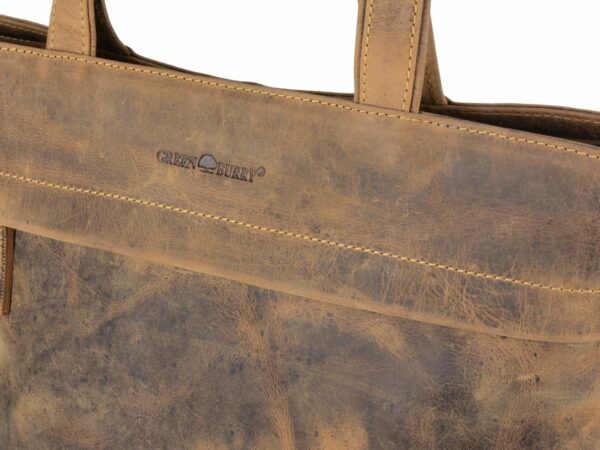 Shopper bőr 39x31cm "Vintage" antik barna - Image 10
