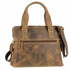 Shopper bőr 37x28cm "Vintage" antik barna