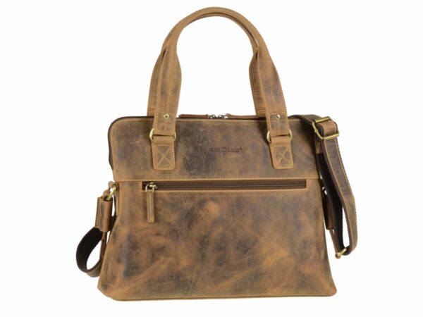 Shopper bőr 37x28cm "Vintage" antik barna