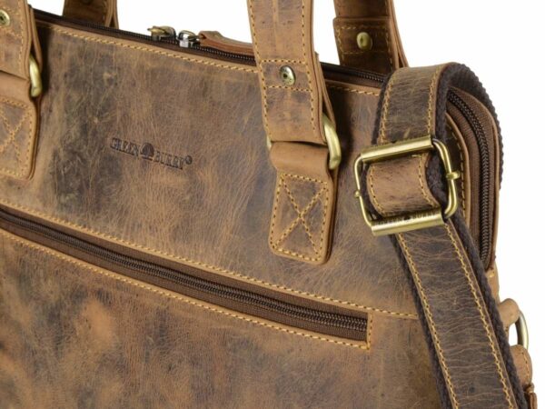 Shopper bőr 37x28cm "Vintage" antik barna - Image 7